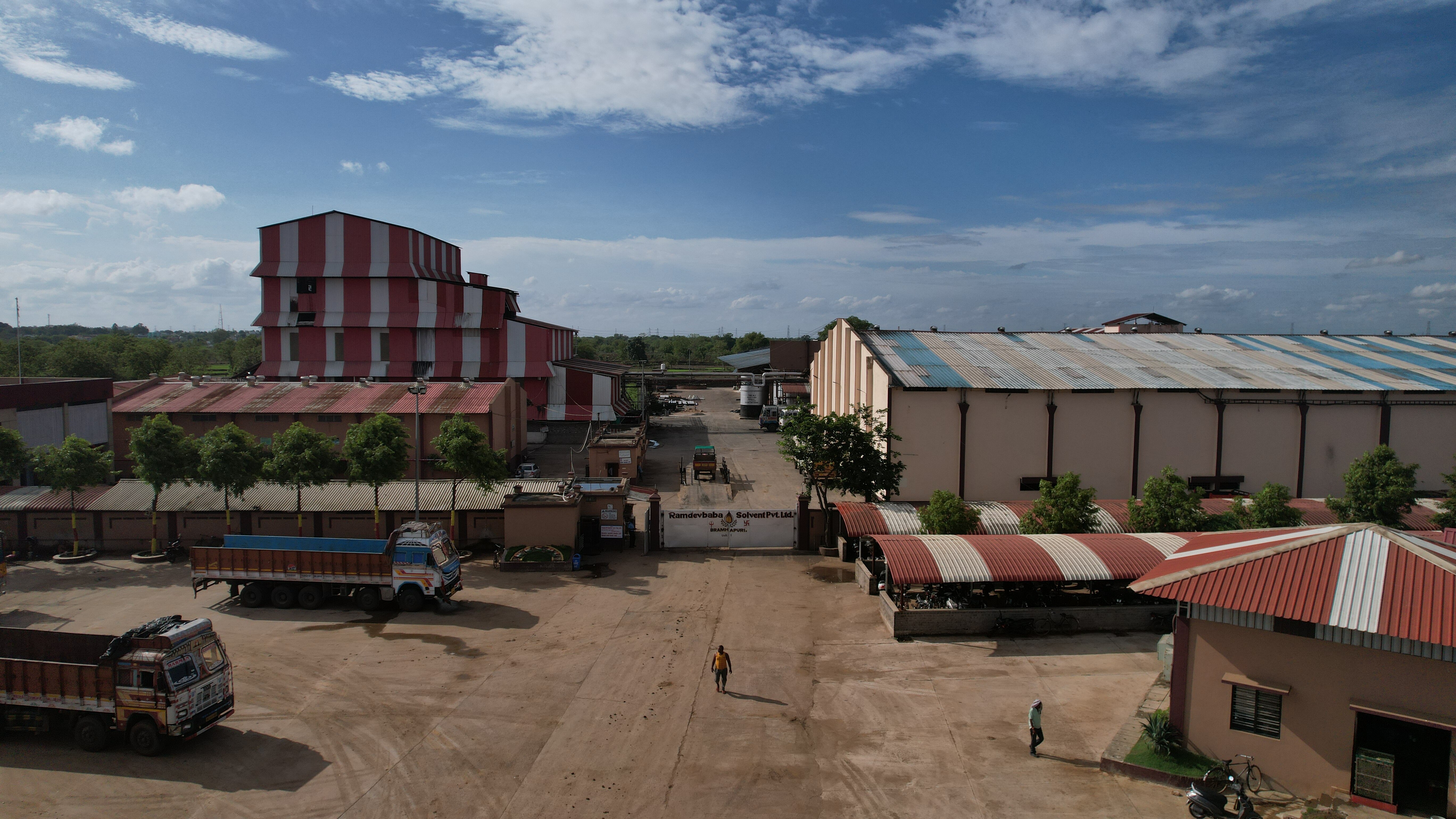The Ramdevbaba Solvent works at Bramhapuri, seen from above